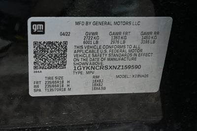 2022 Cadillac XT5 FWD Premium Luxury