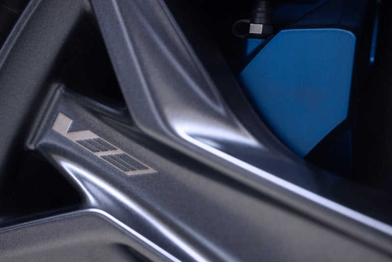 Close-up of the 2026 OPTIQ-V Brembo Performance Front Brakes | Bayway Cadillac of The Woodlands in The Woodlands TX